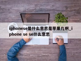 iphonese是什么意思是苹果几啊_iphone se se什么意思