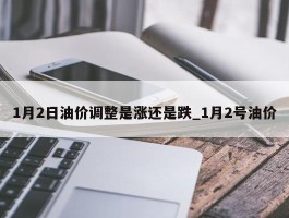 1月2日油价调整是涨还是跌_1月2号油价