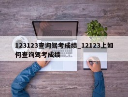 123123查询驾考成绩_12123上如何查询驾考成绩