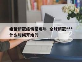 全球新冠疫情是哪年_全球新冠***疫情什么时候开始的