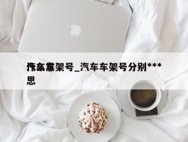 汽车车架号_汽车车架号分别***什么意思