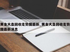黄金大盘回收走势图最新_黄金大盘回收走势图最新消息