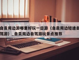 自贡周边游哪里好玩一日游（自贡周边短途自驾游）_自贡周边自驾游玩景点推荐
