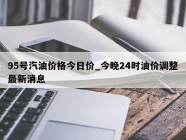 95号汽油价格今日价_今晚24时油价调整最新消息