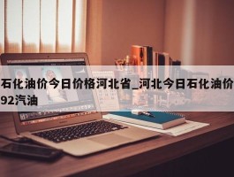石化油价今日价格河北省_河北今日石化油价92汽油