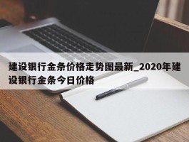 建设银行金条价格走势图最新_2020年建设银行金条今日价格