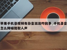 苹果手机录视频有杂音滋滋咋回事_手机录音怎么降噪提取人声